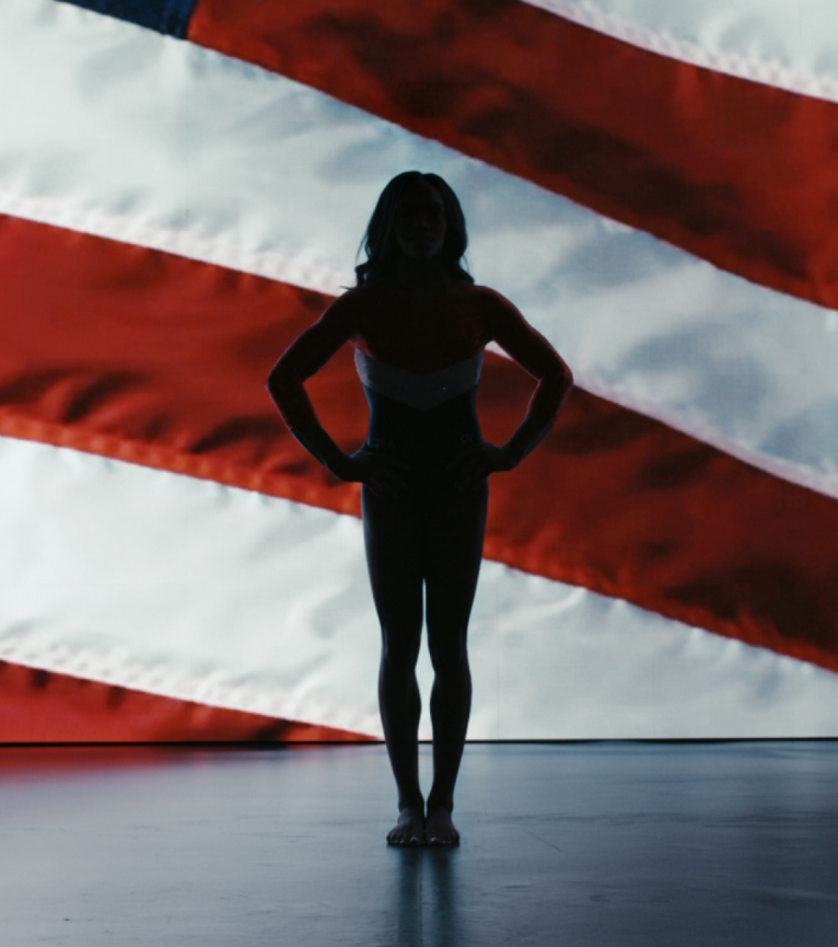 Silhouette of a member of Team USA.