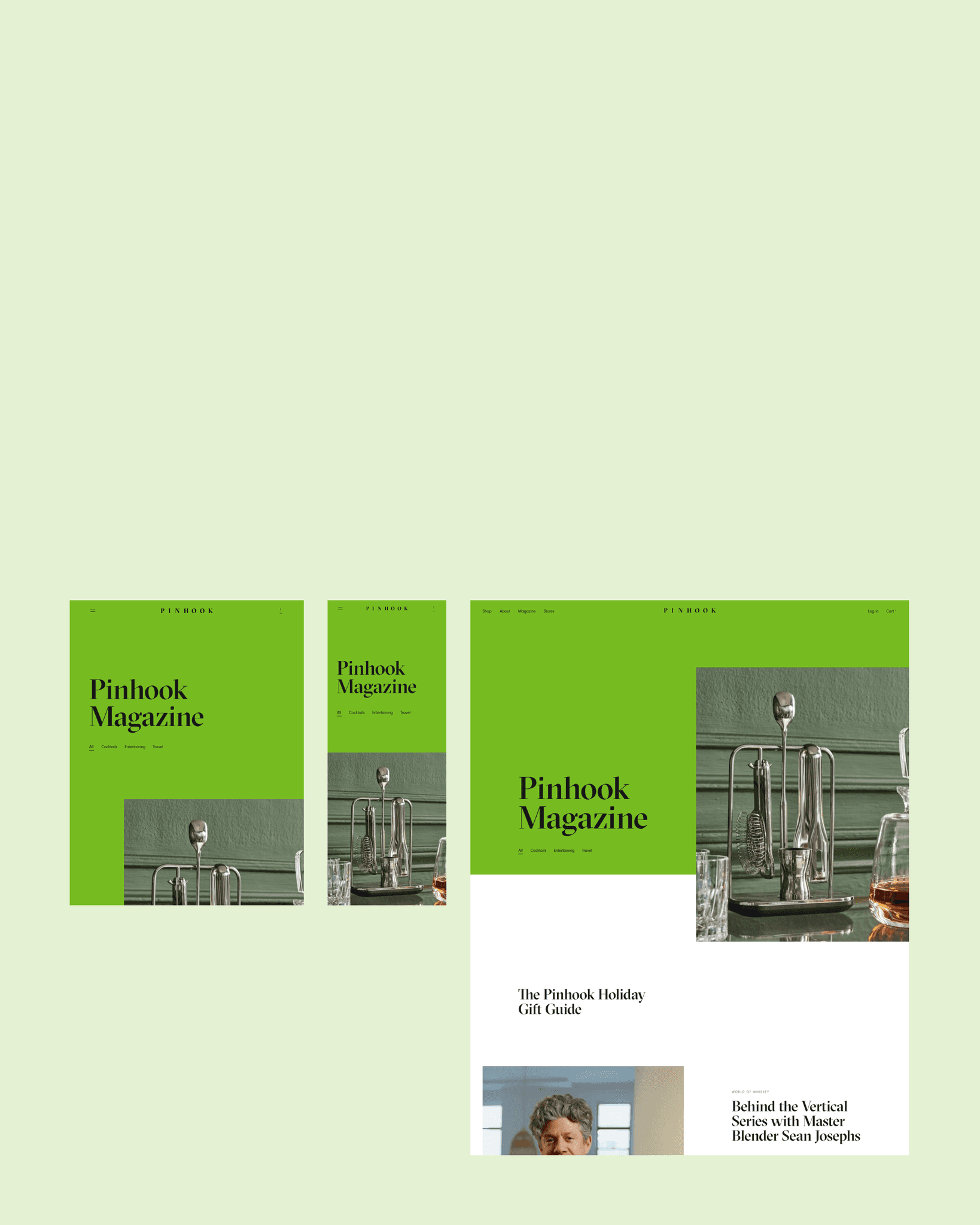 UI for for Pinhook Bourbon by Kirsten Holland.