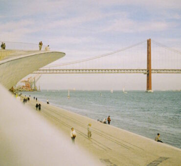 People Enjoying The San Francisco Bay Waterfront - Grunge Styling